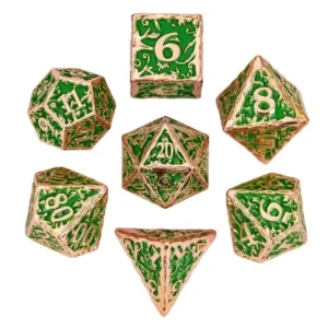 Ancient Green Druidic RPG Metal Dice