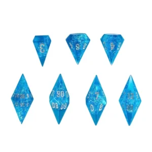 Blue Diamond Sharp Edge Resininiai RPG Kauliukai