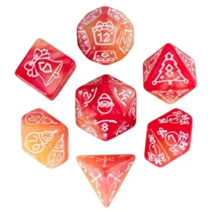 Pink Christmas Akriliniai RPG Kauliukai