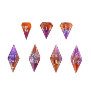 Prulange Diamond Sharp Edge Resininiai RPG Kauliukai