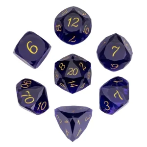 Purple Veneer Glass Stikliniai RPG Kauliukai