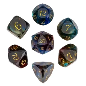 Rainbow Veneer Glass Stikliniai RPG Kauliukai