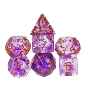 Red Transpluent Resininiai RPG Kauliukai