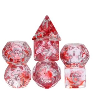 Redsparent Resininiai RPG Kauliukai