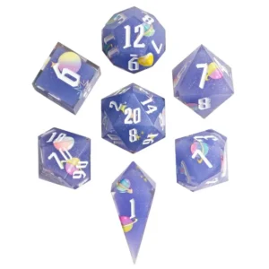 Starry Night Sharp Edge RPG Resininiai Kauliukai