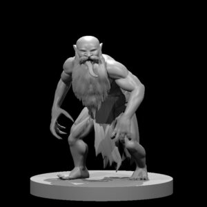 Dwarf Ghoul RPG 3D Miniatūra