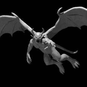 Gargoyle Flying RPG 3D Miniatūra
