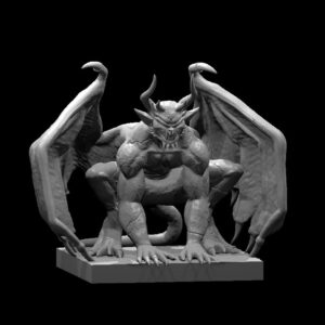 Gargoyle Perched Flying RPG 3D Miniatūra