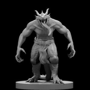 Ghoul Dragonborn RPG 3D Miniatūra