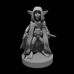 Goblin Female Rogue two Daggers RPG 3D Miniatūra