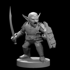 Goblin Warrior Melee RPG 3D Miniatūra