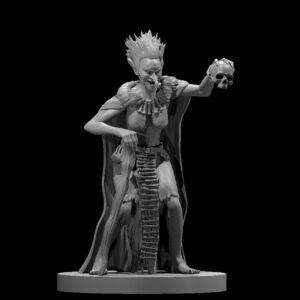 Green Hag Female RPG 3D Miniatūra