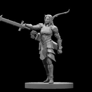 Hobgoblin Captain Female RPG 3D Miniatūra