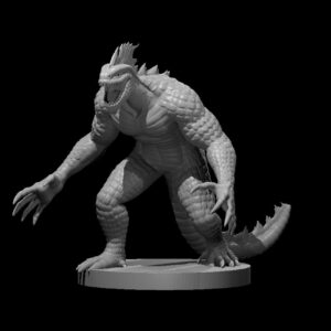 Lizardfolk Render 3D Miniatūra