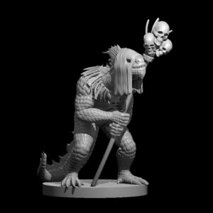 Lizardfolk Shaman 3D Miniatūra