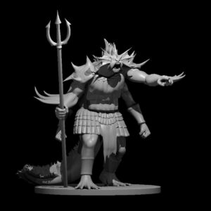 Sahuagin Baron RPG 3D Miniatūra