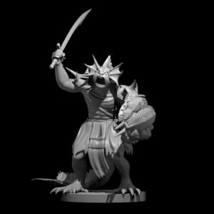 Sahuagin Blade Master RPG 3D Miniatūra