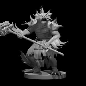 Sahuagin Coral Smasher RPG 3D Miniatūra