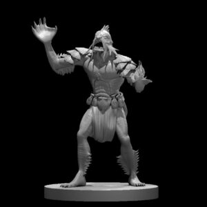 Sahuagin Wave Shaper RPG 3D Miniatūra