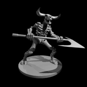 Skeleton Minotaur RPG 3D Miniatūra