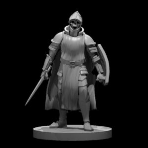 Skeleton Paladin Captain RPG 3D Miniatūra