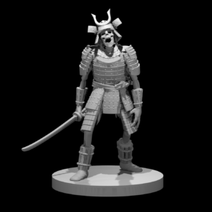 Skeleton Samurai RPG 3D Miniatūra