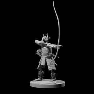 Skeleton Samurai Archer RPG 3D Miniatūra