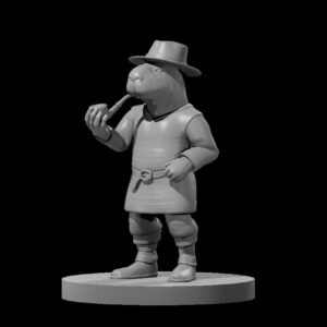 Werecapybara RPG 3D Miniatūra