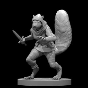 Weresquirrel RPG 3D Miniatūra