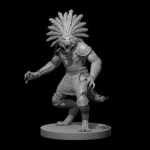 Werewolf Tribal Warrior RPG 3D Miniatūra
