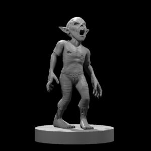 Zombie Gnome Pose 1 RPG 3D Miniatūra
