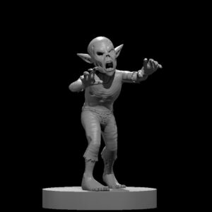 Zombie Gnome Pose 2 RPG 3D Miniatūra