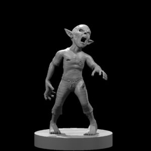 Zombie Gnome Pose 3 RPG 3D Miniatūra