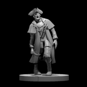 Zombie Pirate Captain RPG 3D Miniatūra