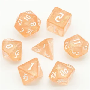 Amber Blaze Akriliniai RPG Kauliukai