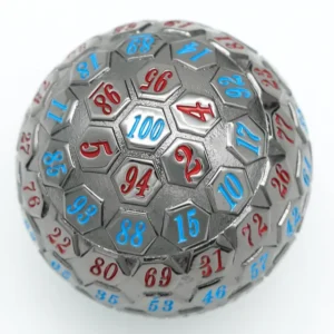 Frostfire Metallic D100 RPG Metal Dice