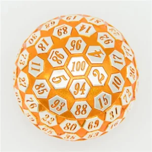 Amber Metallic D100 RPG Metal Dice