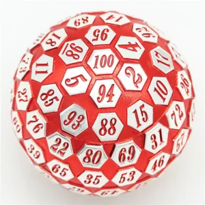 Ruby Metallic D100 RPG Metal Dice