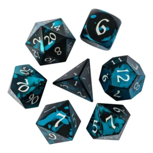 Azure Veil Alloy Anodized RPG Aliumininiai Kauliukai
