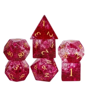 Shattered Crimson RPG Glass Dice