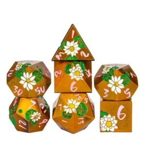 Golden Lotus RPG Metaliniai Kauliukai