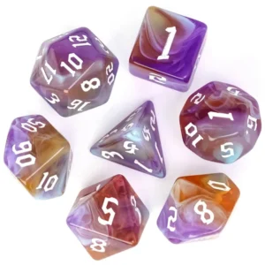 Four Color Mix Dice Sunset RPG Akriliniai Kauliukai