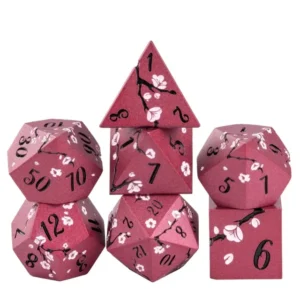 Rose Sakura RPG Metaliniai Kauliukai