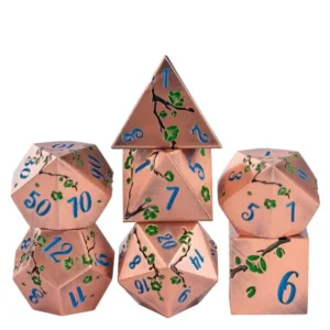 Copper Sakura RPG Metaliniai Kauliukai