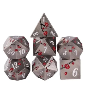 Silver Sakura RPG Metaliniai Kauliukai