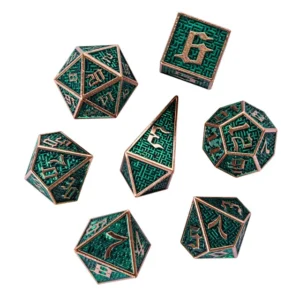Verdant Labyrinth RPG Metaliniai Kauliukai