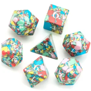 Rainbow Mosaic Turquoise Gemstone RPG Kauliukai
