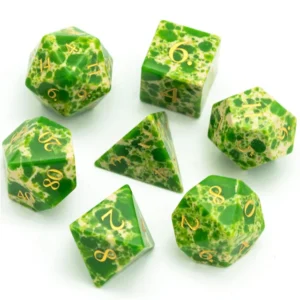 Verdant Mosaic Turquoise Gemstone RPG Kauliukai
